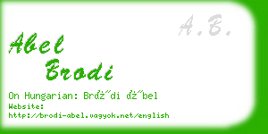 abel brodi business card